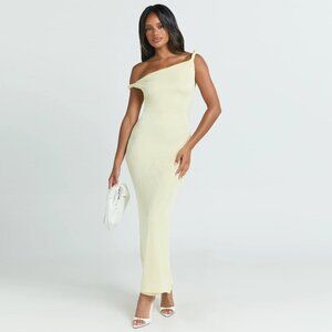 Showpo Isabel Midi Dress in Lemon